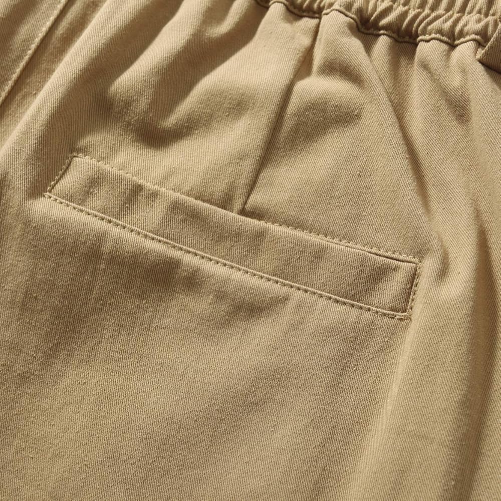 IDEALSANXUN Mens Elastic Waist Pants Mock Fly Loose Fit